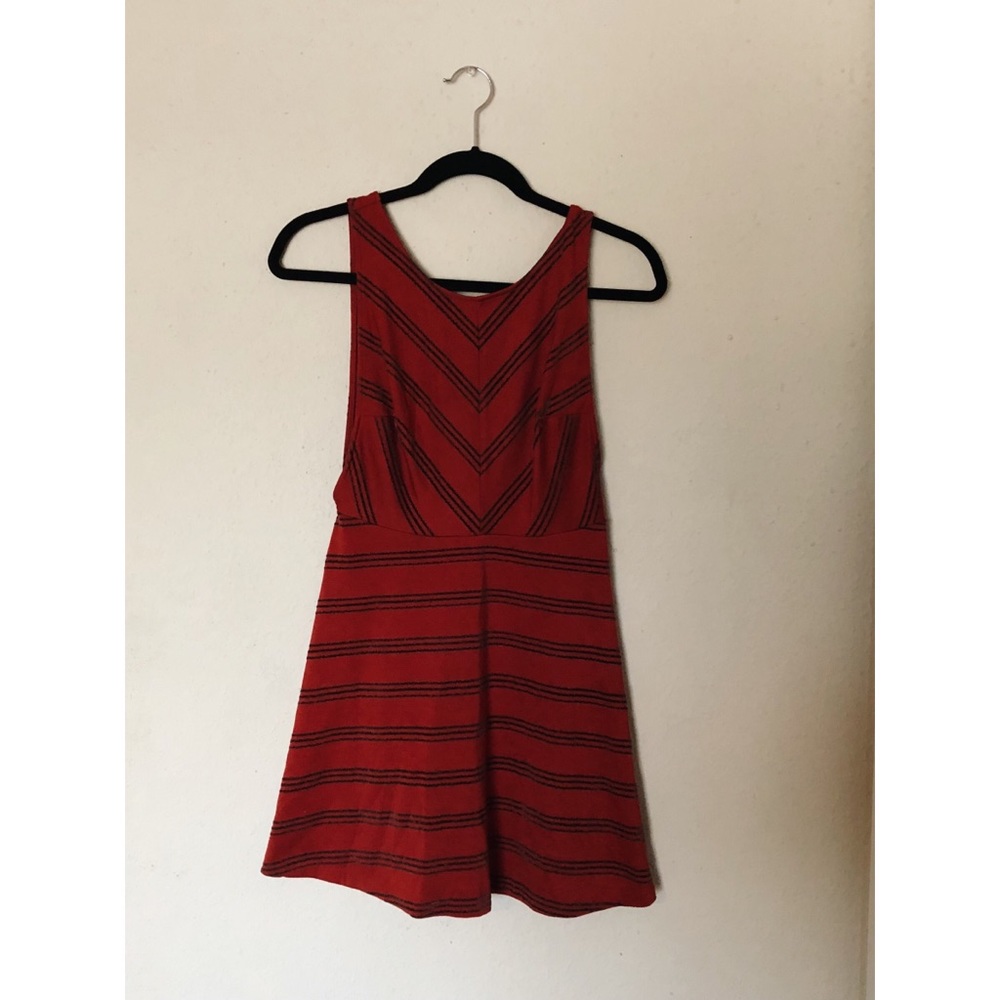 Free People Red Stripe Skater Dress XS